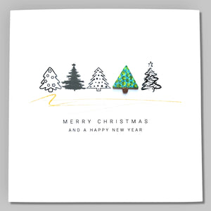 Christmas Card Him Her Couple - Leather Tree