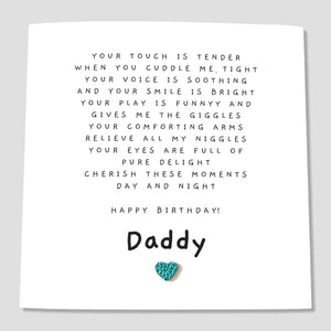 Daddy Birthday Card Poem from Son Daughter to Father