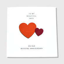 Load image into Gallery viewer, 3rd Wedding Anniversary Card Leather 9th Anniversary Husband Wife Him Her