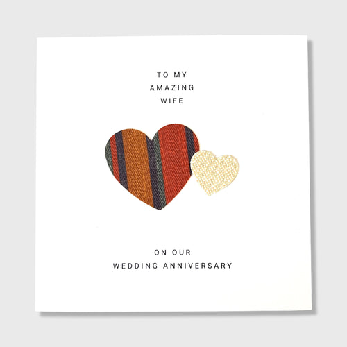 2nd Anniversary Card Cotton Wedding Anniversary Husband Wife Him Her