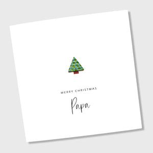 Personalised Christmas Card Leather Tree