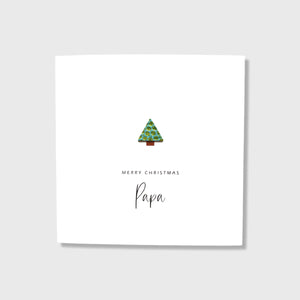 Personalised Christmas Card Leather Tree
