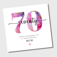 Load image into Gallery viewer, 70th Birthday Card for Mum, Grandmother
