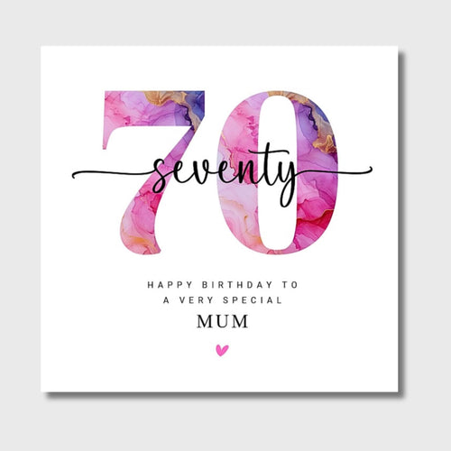 70th Birthday Card Mum Grandmother Mummy Nanny Great Grandmother