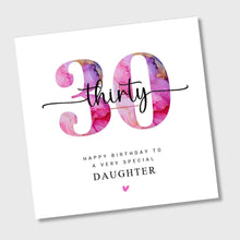 Load image into Gallery viewer, 30th Birthday Card Daughter Granddaughter Sister Niece Auntie Friend