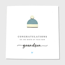 Load image into Gallery viewer, New Grandson Congratulations Card Baby Boy Card New Arrival Grandchild