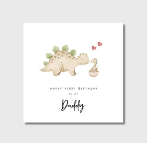1st Birthday Card as my Daddy Dinosaur