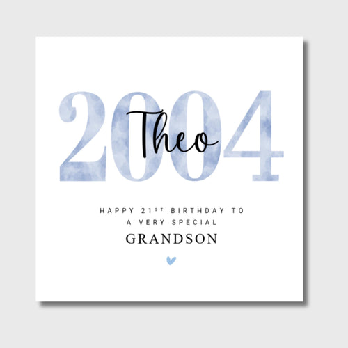 Personalised 21st Birthday Card Son Grandson Brother Nephew Friend
