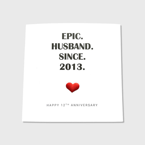 12th Wedding Anniversary Card Silk Anniversary Epic