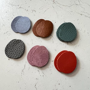 Leather Oval Earring Blanks Leather Die Cut Earring Shapes 12 Pieces 6 Pairs Blue Tan Orange Grey