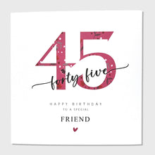 Load image into Gallery viewer, 45th Birthday Card Personalised Granddaughter Daughter Sister Niece