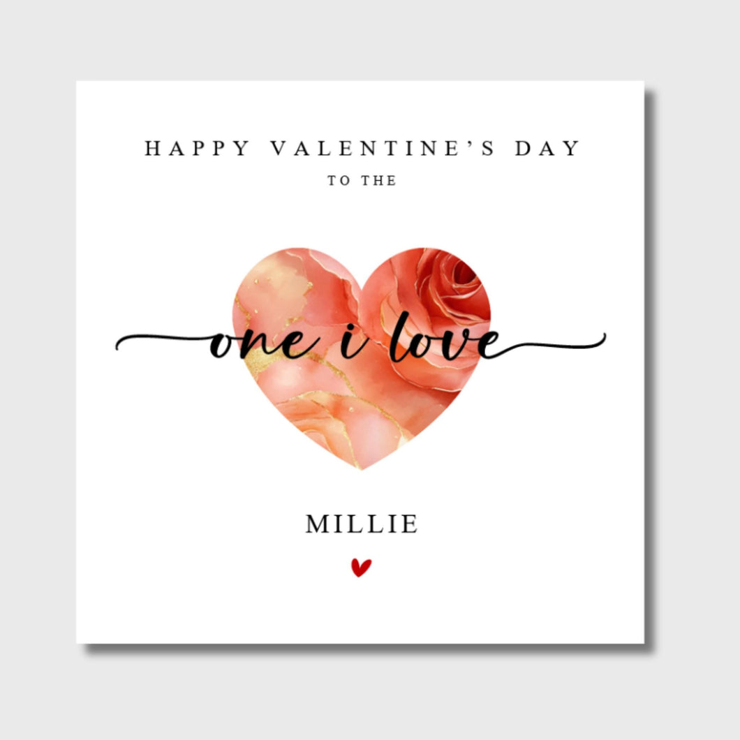 Valentine's Day Card Him Her Personalised One I Love