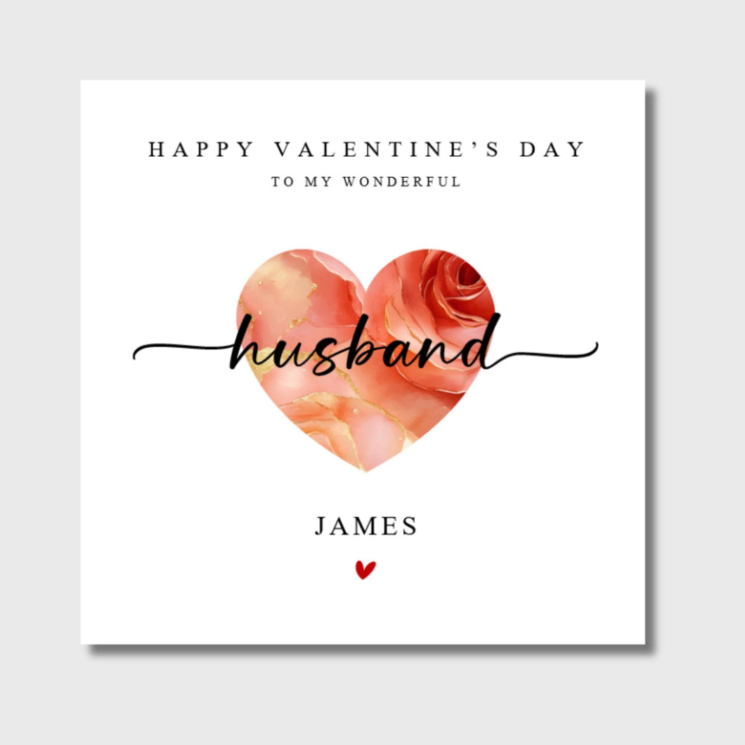 Personalised Valentine's Day Card for Husband