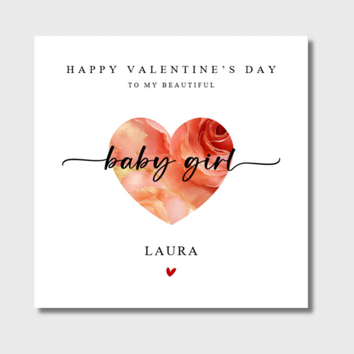 Valentine's Day Card Her Personalised Baby Girl