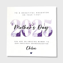 Load image into Gallery viewer, Personalised 1st Mother&#39;s Day Card 2025 for Daughter