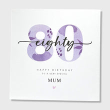 Load image into Gallery viewer, 80th Birthday Card Mum Grandmother Mummy Nanny Great Grandmother