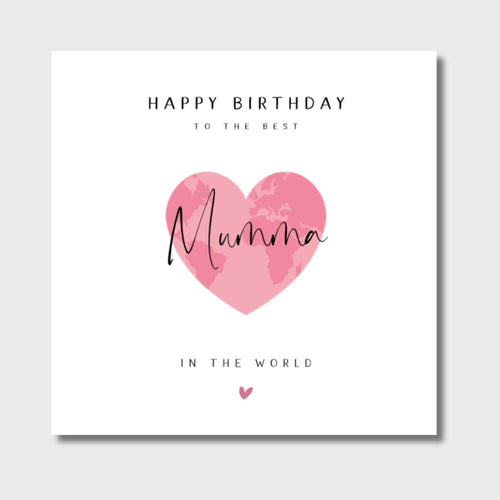 Mumma Birthday Card Best Mum in the World