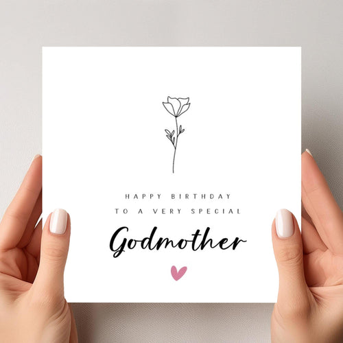Birthday Card Godmother Auntie Grandmother Sister Mum Friend Cousin
