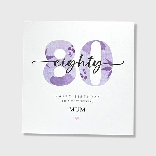 80th Birthday Card Mum Grandmother Mummy Nanny Great Grandmother