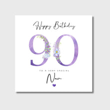 Load image into Gallery viewer, 90th Birthday Card Mum Grandmother Mummy Nanny Great Grandmother