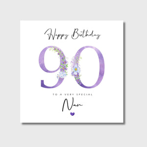90th Birthday Card Mum Grandmother Mummy Nanny Great Grandmother