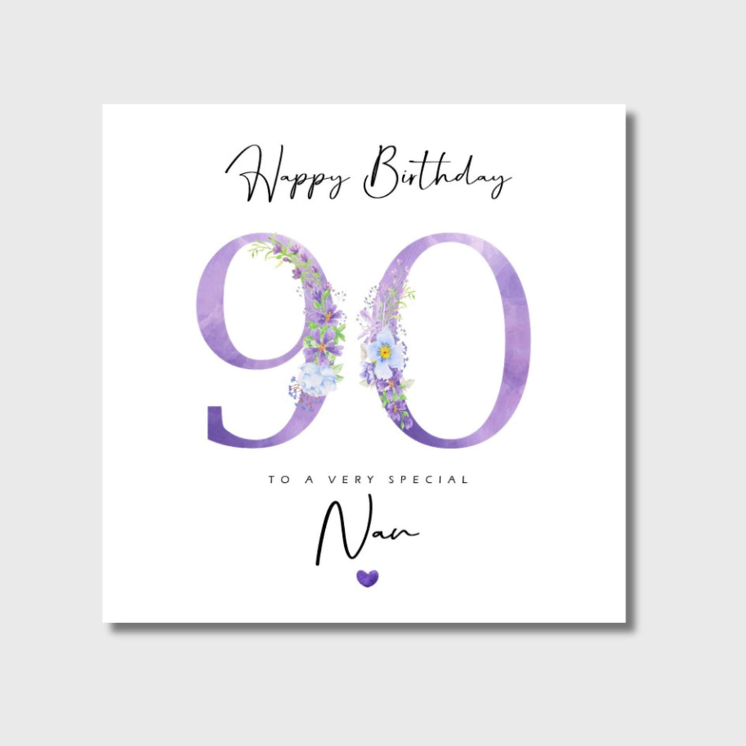 90th Birthday Card Mum Grandmother Mummy Nanny Great Grandmother