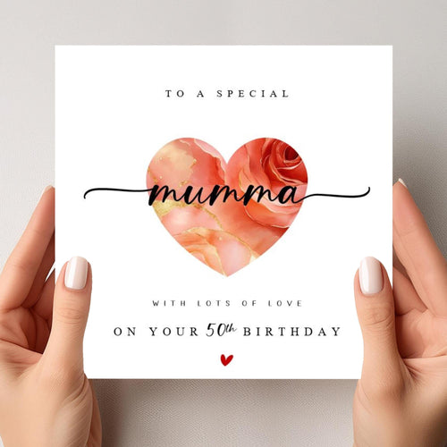 50th Birthday Card Mumma Mummy Mama Mammy Mum Mam