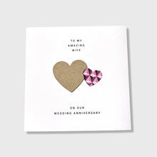 Load image into Gallery viewer, 1st Wedding Anniversary Card Paper Anniversary Him Her Husband Wife Couple