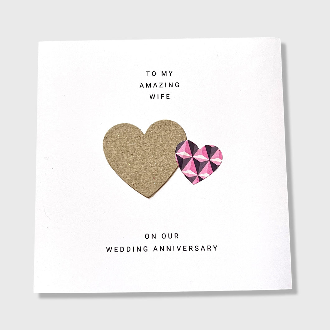 1st Wedding Anniversary Card Paper Anniversary Him Her Husband Wife Couple