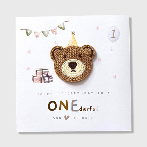 1st Birthday Card Personalised Son Grandson Nephew Godson Brother