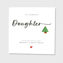 Load image into Gallery viewer, Daughter Christmas Card Leather Xmas Tree Bauble Card