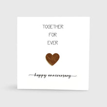 Load image into Gallery viewer, Wedding Anniversary Card, Together for Ever, Him Her Husband Wife Couple