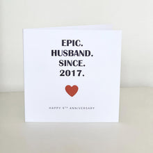 Load image into Gallery viewer, 9th Wedding Anniversary Card Leather Copper Heart