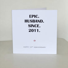 Load image into Gallery viewer, 15th Wedding Anniversary Card, Crystal Anniversary, Epic Him Her Couple