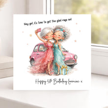 Load image into Gallery viewer, Personalised 50th Birthday Card for Her, Any Age