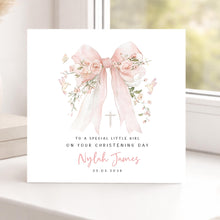 Load image into Gallery viewer, Personalised Christening Card for Girl, Daughter, Granddaughter