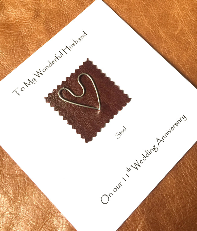 11th Wedding Anniversary Card (Steel Anniversary) – Hidey