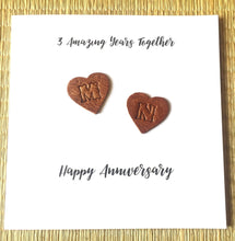 Load image into Gallery viewer, Personalised 3rd Anniversary Card (Leather Wedding Anniversary)