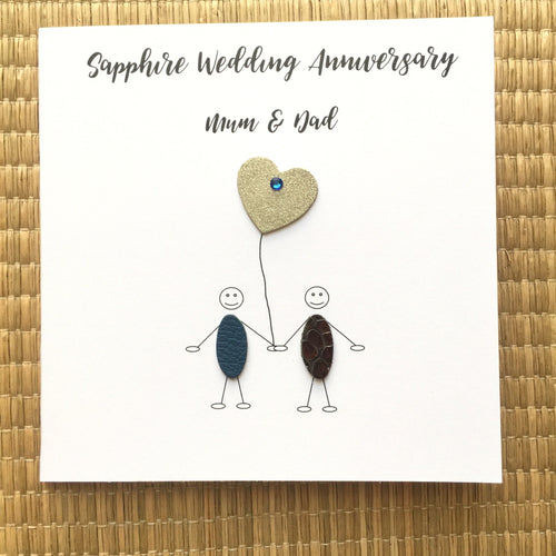 45th Wedding Anniversary Card Mum & Dad (Sapphire Anniversary)