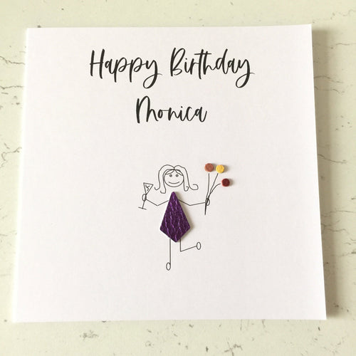 Personalised Birthday Card Her Wife Mum Sister Daughter Aunt Friend Bestie Girlfriend