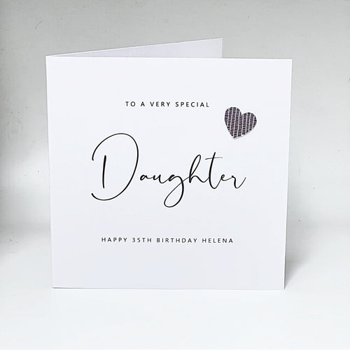 Personalised Daughter Birthday Card Any Age Birthday Card
