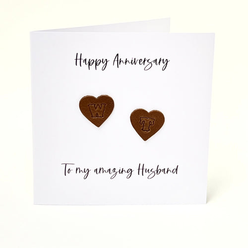 Personalised Anniversary Card Husband Wife Wedding Anniversary Card