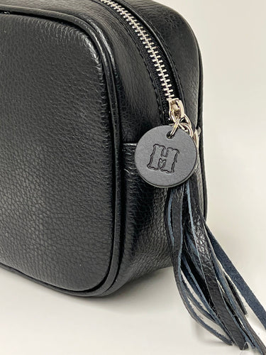 Leather Bag Charm Personalised Disc