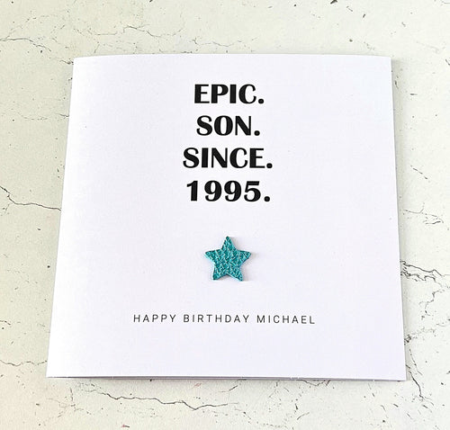 Son Birthday Card Personalised Epic Son in Law