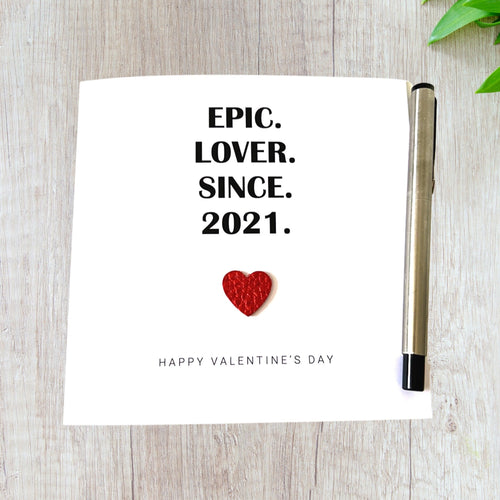 Valentine's Card Epic Lover Personalised Card Him Her Husband Wife