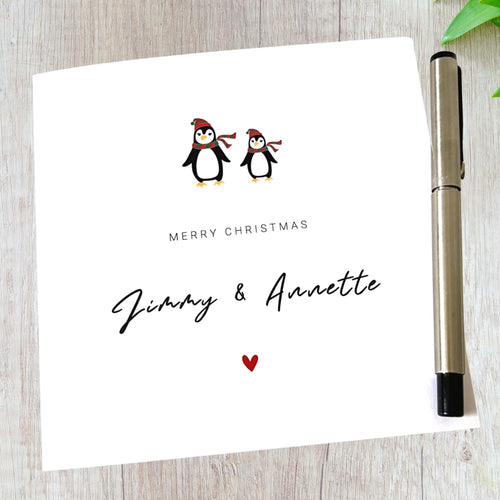 Personalised Christmas Card for Couples Neighbours