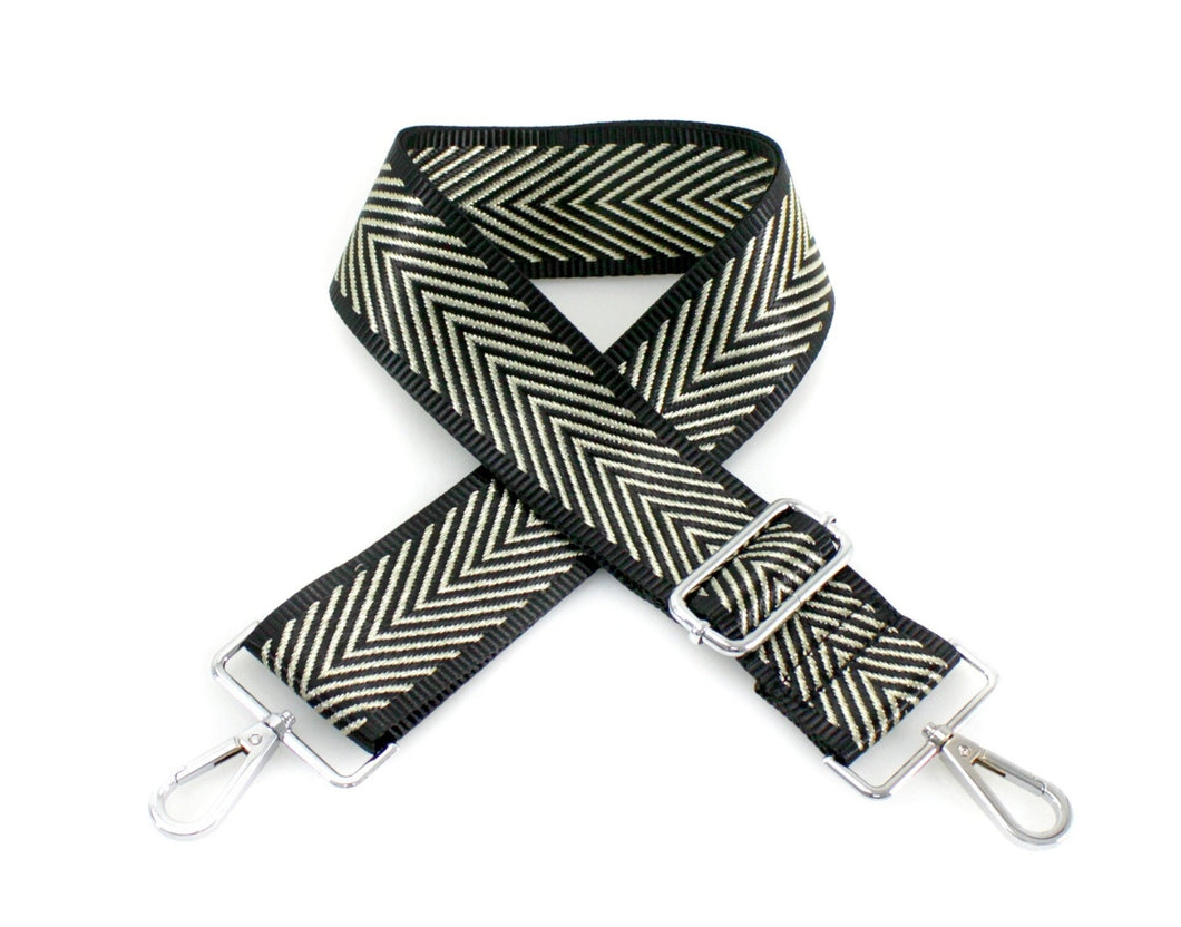 Black Gold Stripes Replacement Bag Purse Camera Straps