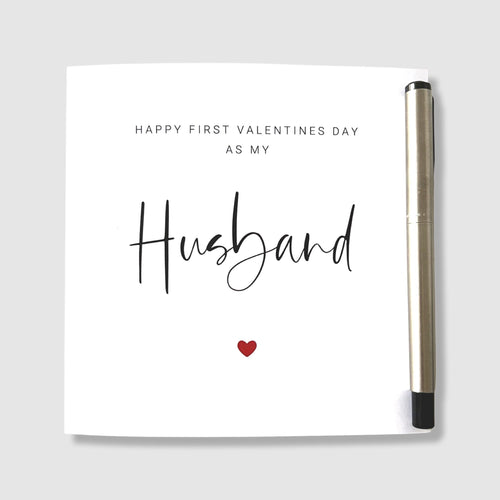 1st Valentine's Day Card as Husband