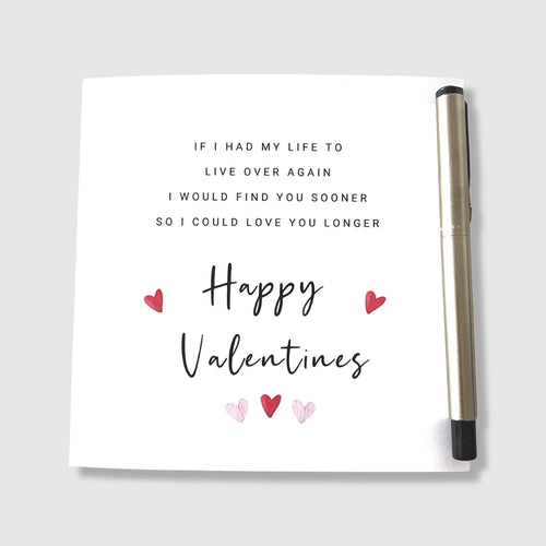 Valentine's Day Card Love You Longer Husband Wife Him Her