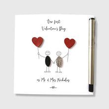 Load image into Gallery viewer, Personalised Valentine&#39;s Day Card 1st Valentines Card as Mr &amp; Mrs